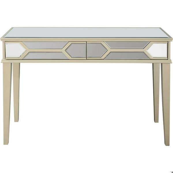 Homeroots 31.2 x 48 x 16 in. Antiqued Silver Console Table 396818